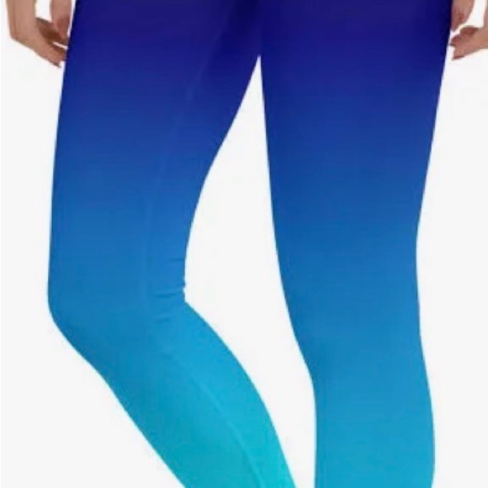 Xersion Blue Ombré Workout Leggings